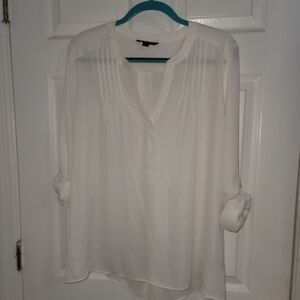 SIMPLY VERA VERAWANG Elegant White Women's Blouse